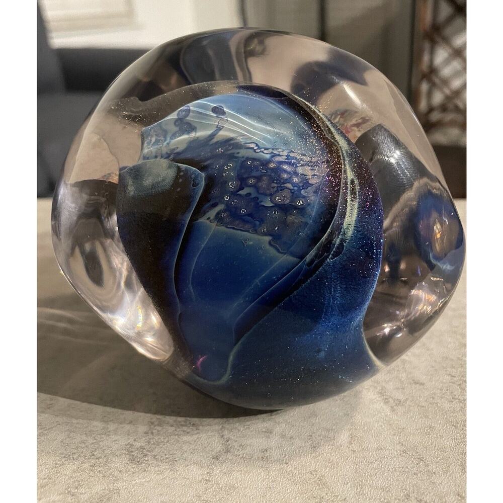 Robert Eickholt Deep Sea Art Glass Collection Paperweight 1990 Signed